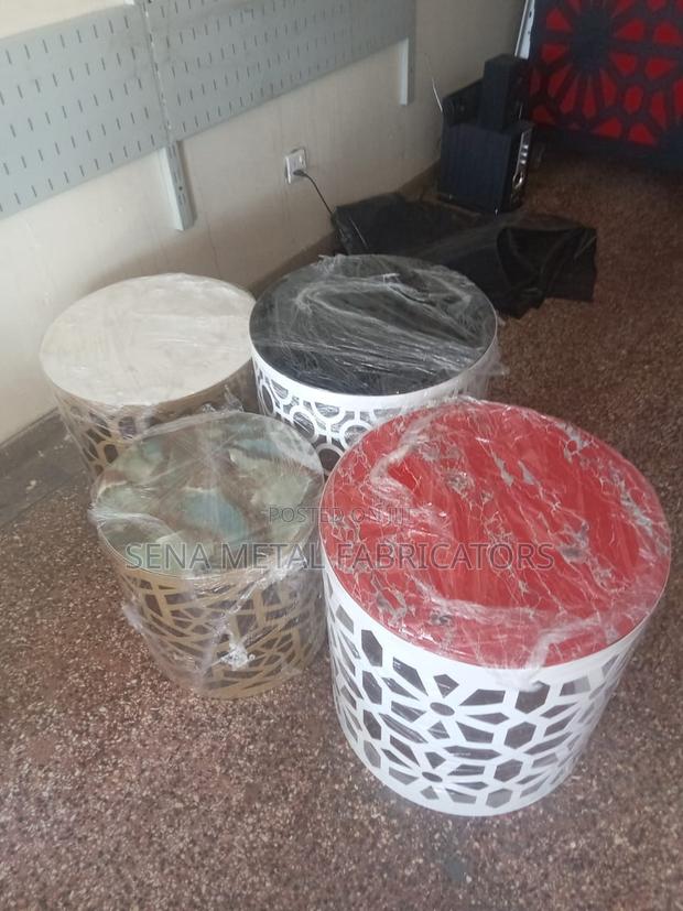 High-Quality Custom-Made Metallic Laser Cut Side Stools. - thumbnail 2