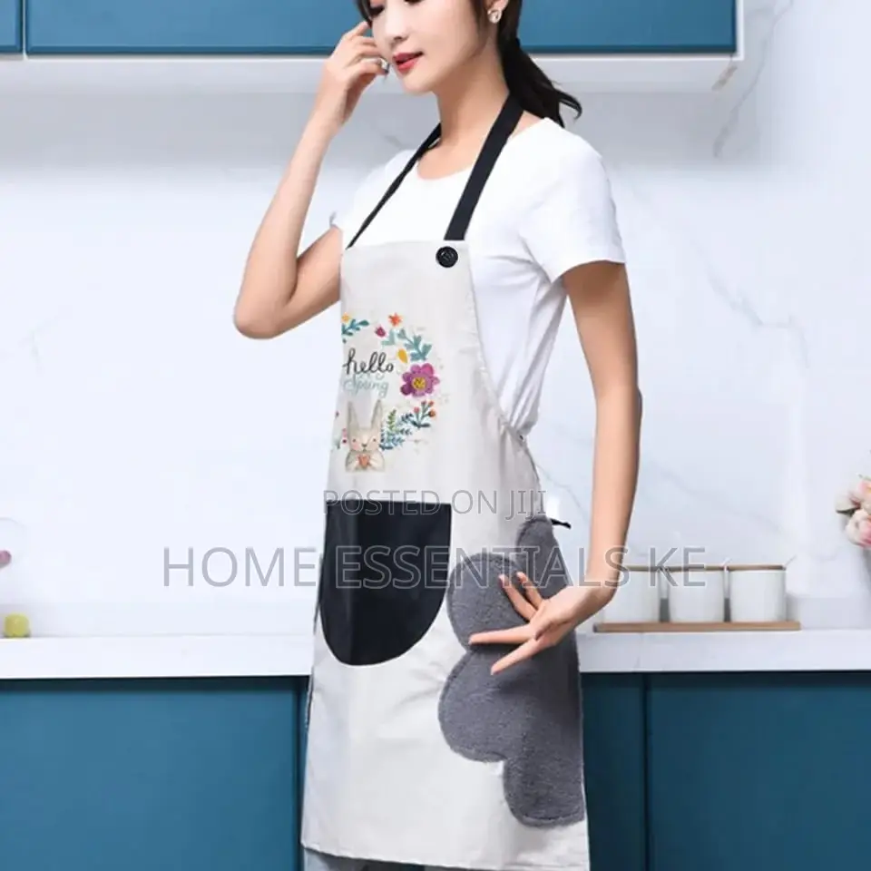 *Oil-Proof Waterproof Apron Cute Cartoon Apron
