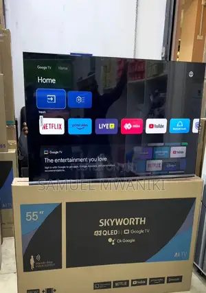 Skyworth 55" Qled Uhd Google Smart Tv Frameless 2024 Model