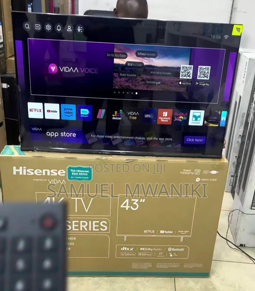 Hisense 43" Smart Uhd Frameless Tv Voice Command 2024 Model