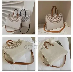 Tribal Canvas Tote Bag / Large Size:35x12x28cm