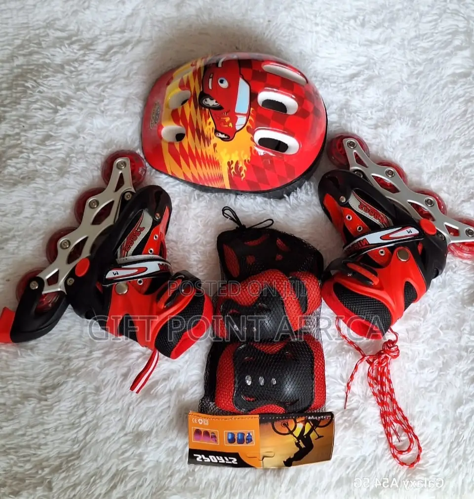 Full Set Adjustable Roller Skates for Kids