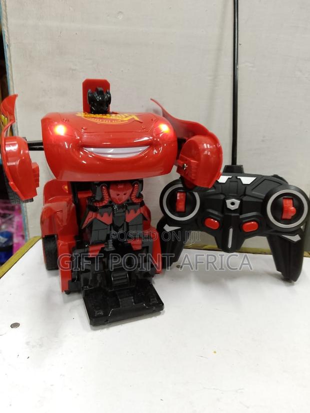 Deformation Rechargeable Red Macqueen Toy Car for Kids - thumbnail 2