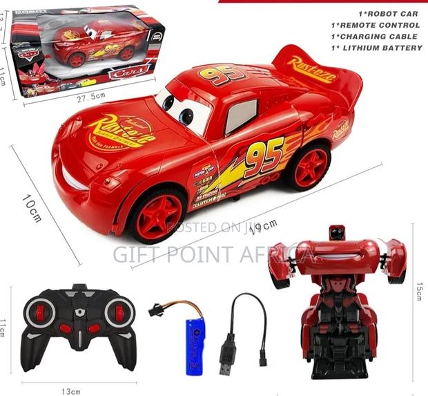 Deformation Rechargeable Red Macqueen Toy Car for Kids - main view