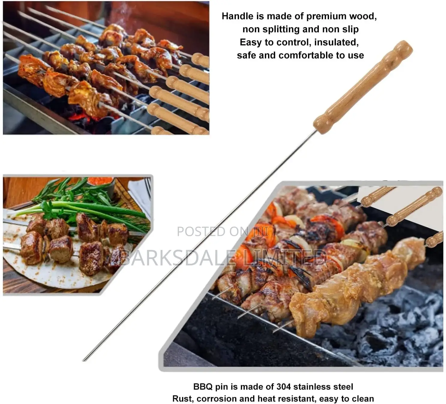 BBQ Grilling Skewers Kebab Metal Stainless Steel