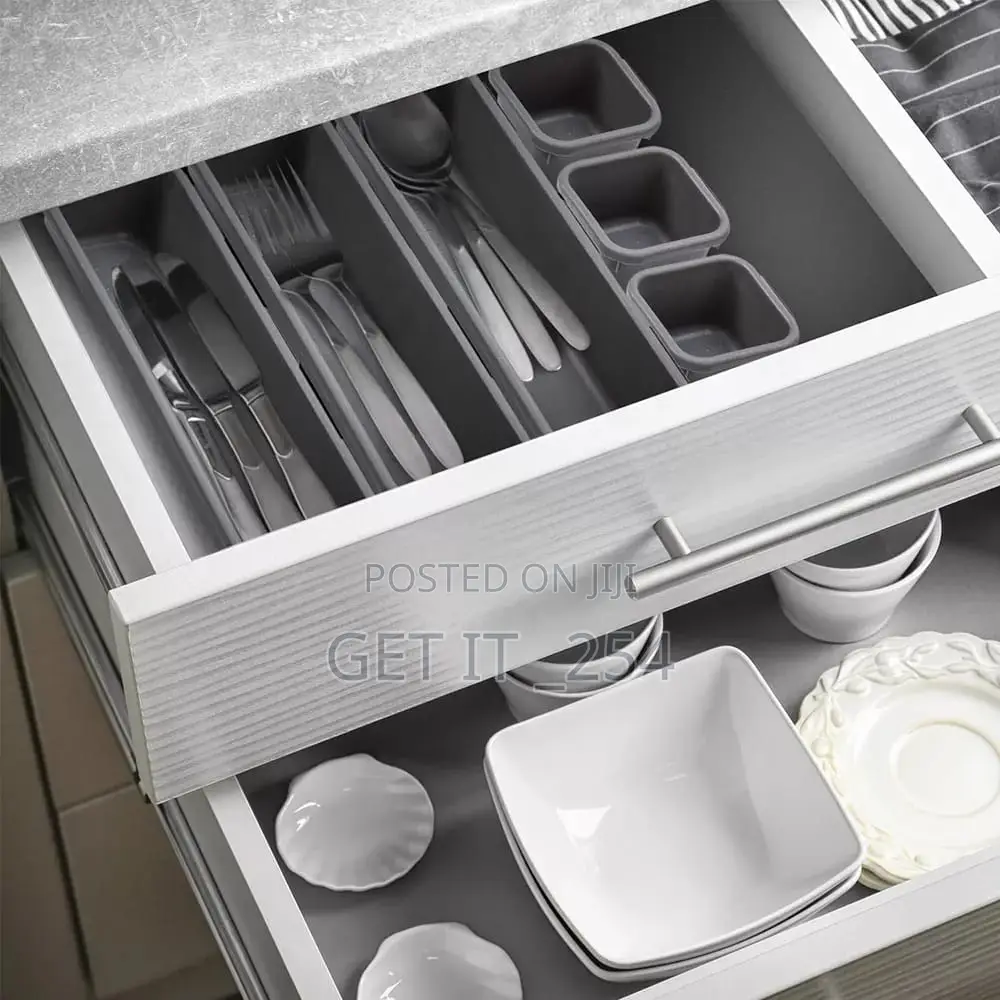 *8 In1 Drawer Organizer for 8pcs Set Colours Black, White