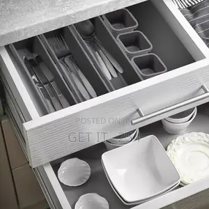 *8 In1 Drawer Organizer for 8pcs Set Colours Black, White