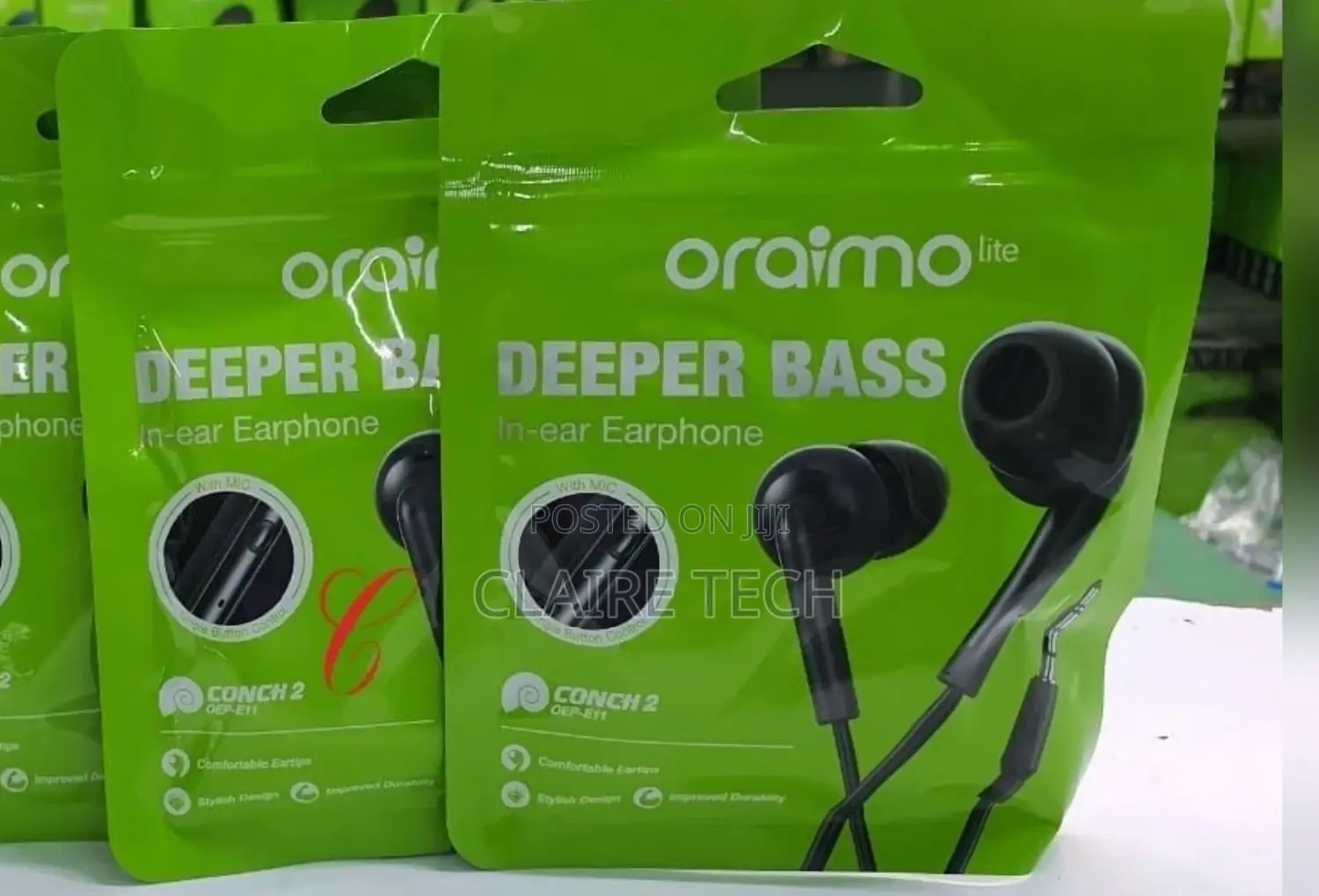 Black Oraimo Conch 2 OEP-E11 Earphones Available
