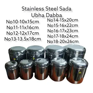 Stainless Steel Ubha Dabba (Canisters) Heavy Gauge.