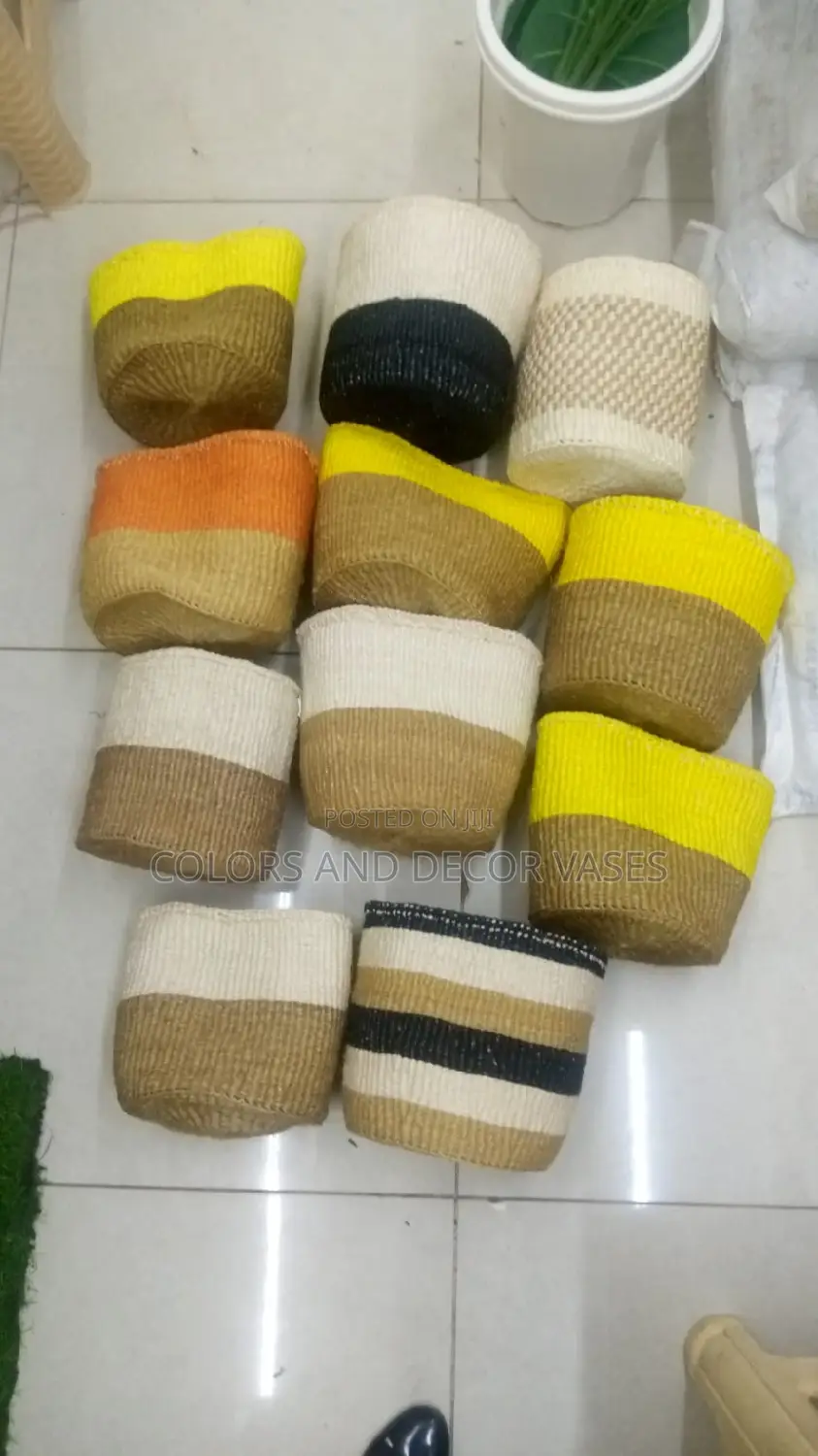Baskets Size 8 Orange, Yellow, Brown and White