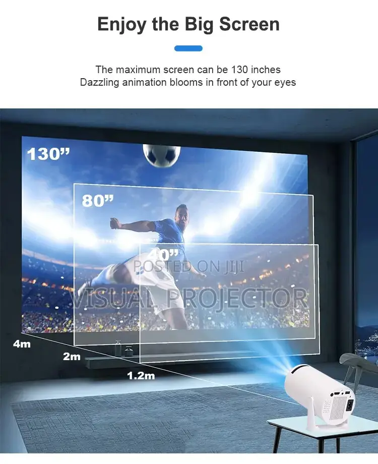 Hy300 - Basic Projector 130 Inch Screen (Not Android)
