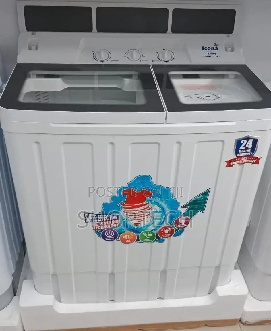 Icona 12.5kg Twin Tub Top Load Washing Machine