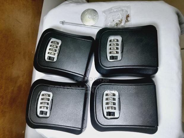 Black Full Metallic Airbnb Wall Mount Key Lock Box - main view