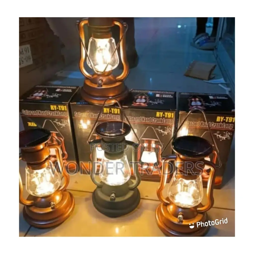 *3 in 1solar/Rechargeable /Manual Lantern Lamp* Colours
