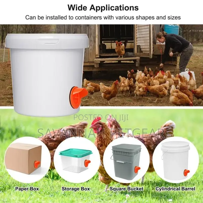 Chicken Feeder Kit 6 Ports Automatic Poultry Feeder With 6 Pieces