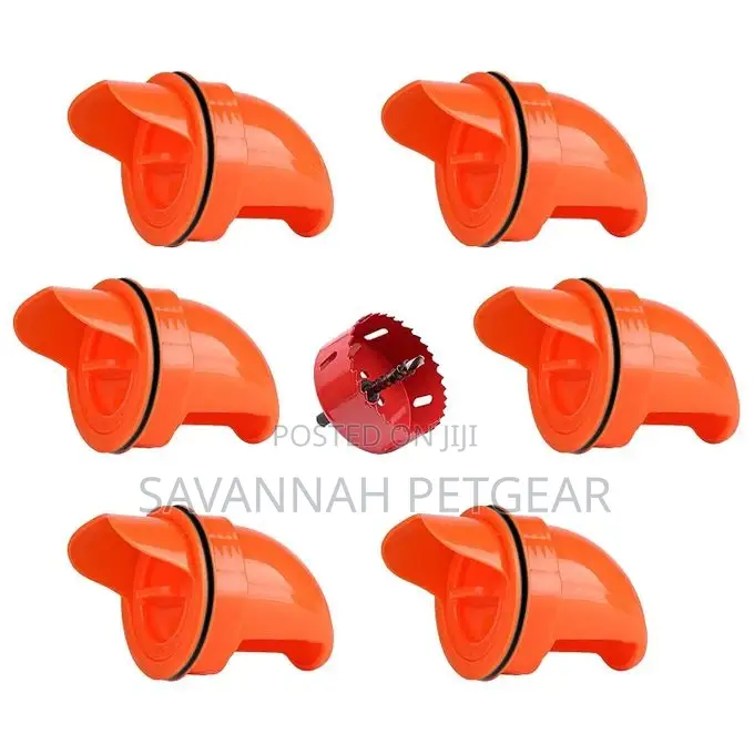 Chicken Feeder Kit 6 Ports Automatic Poultry Feeder With 6 Pieces
