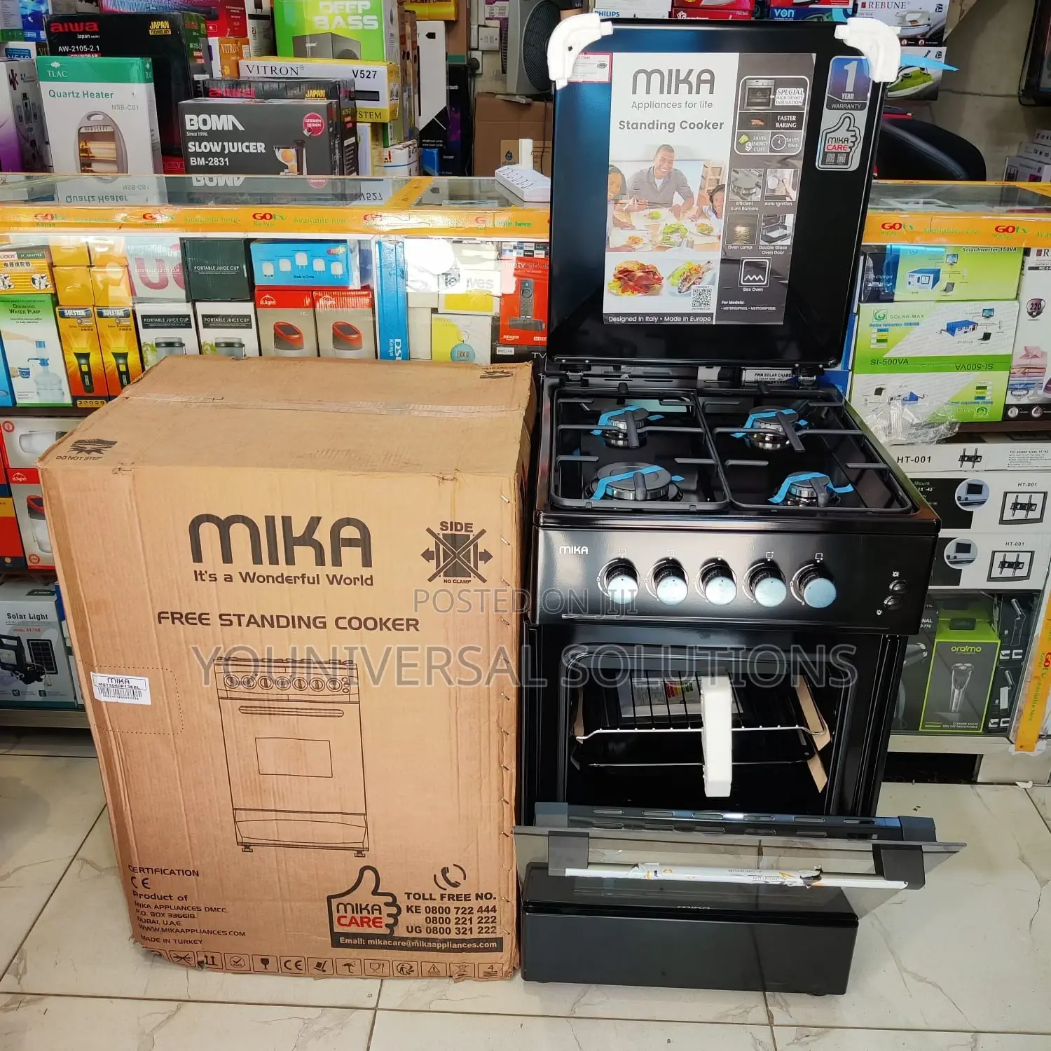 Mika 3gas+1electric Cooker 50by60