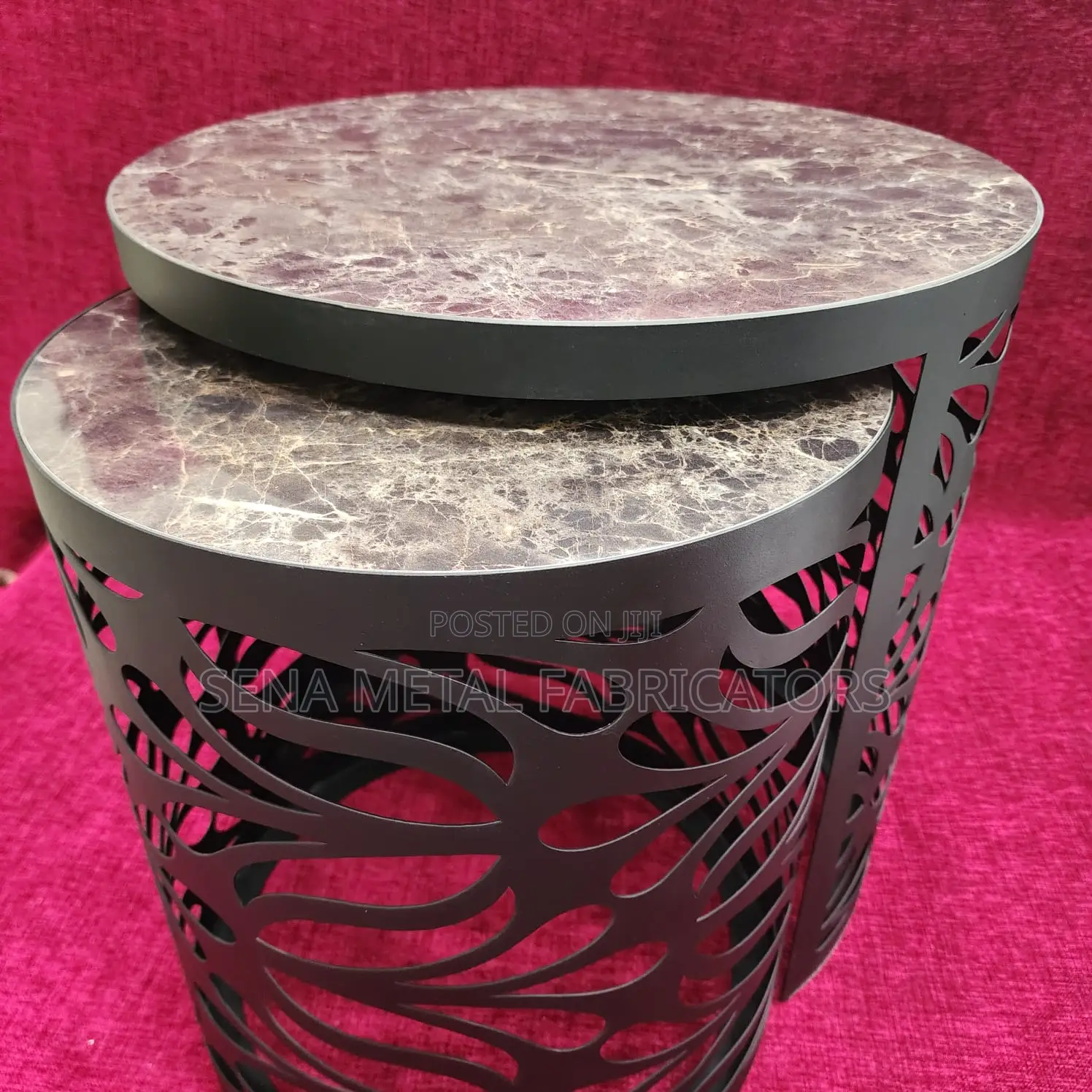 High-Quality Laser Cut Powdercoated Nesting Tables Set.