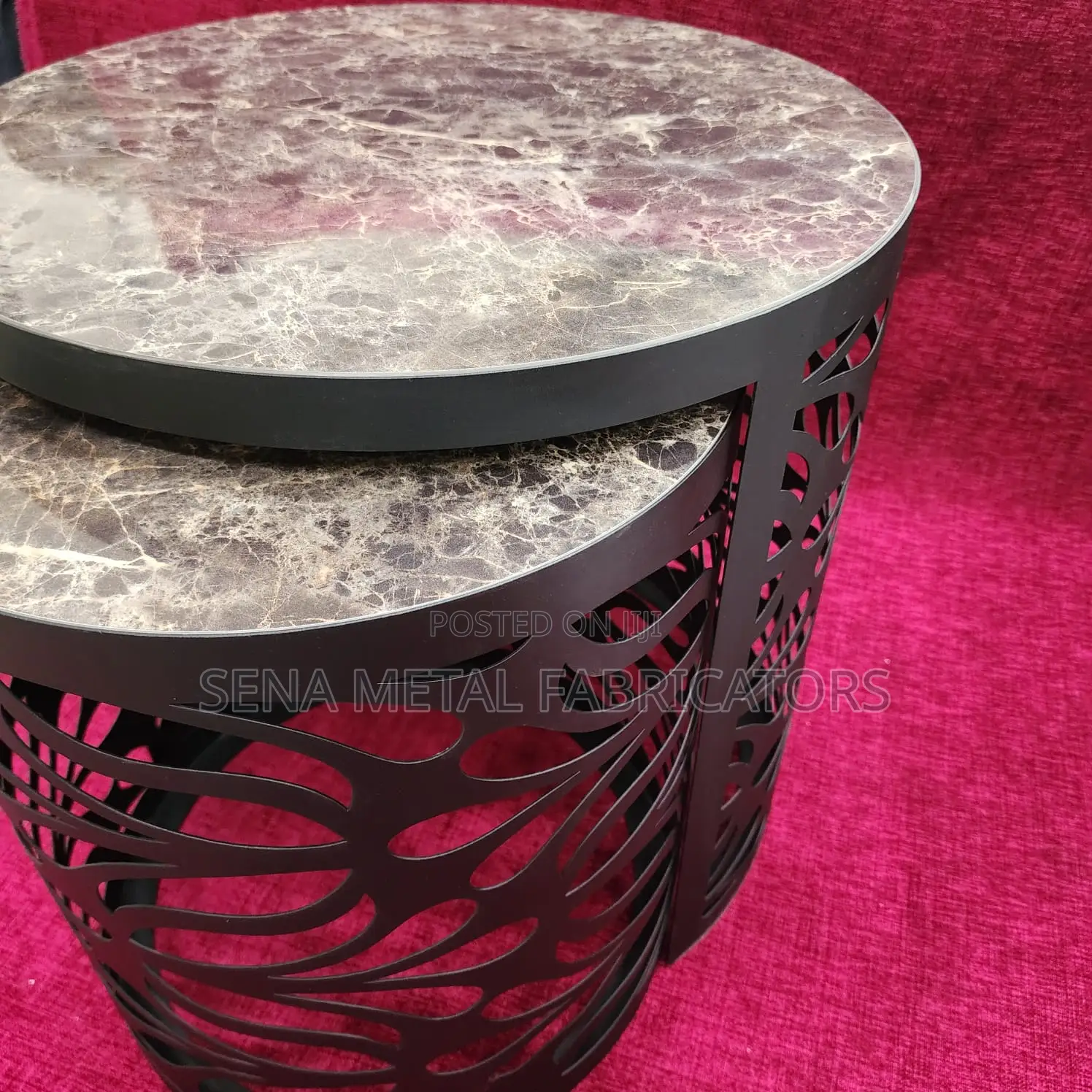 High-Quality Laser Cut Powdercoated Nesting Tables Set.