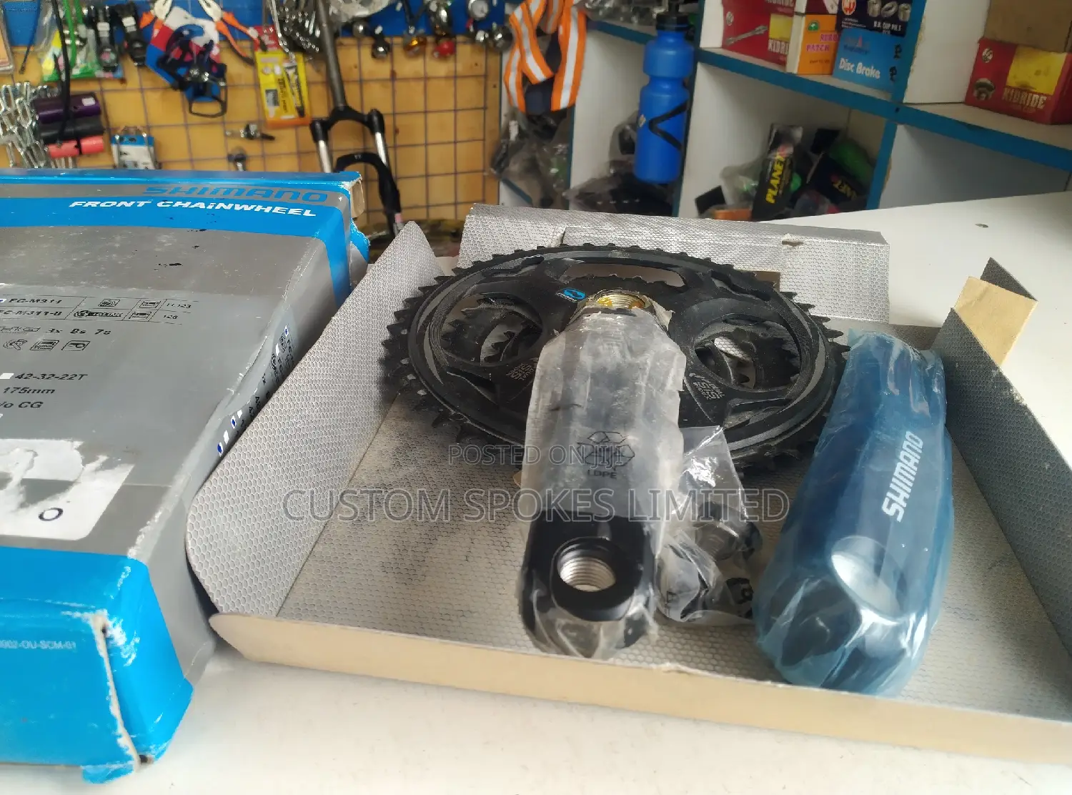 Brand New Original Square Tapered Shimano 48,38,28 Crankset