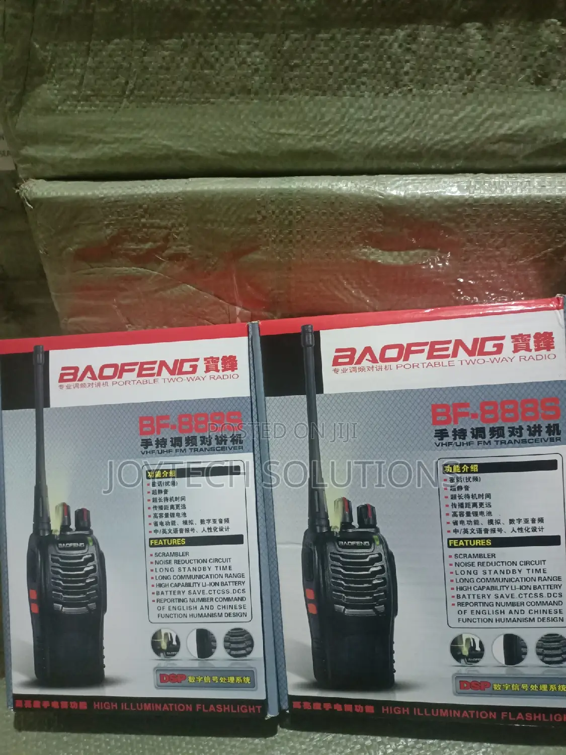 Professional 888s Radio Calls Two Radios on Box