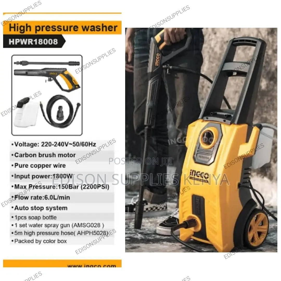 Ingco High Pressure Washers 1800w 2200psi Car Wash Machine