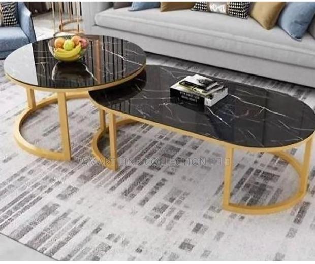 !! *Fct 1251 Glass Top Nesting Coffee Table Set - thumbnail 2