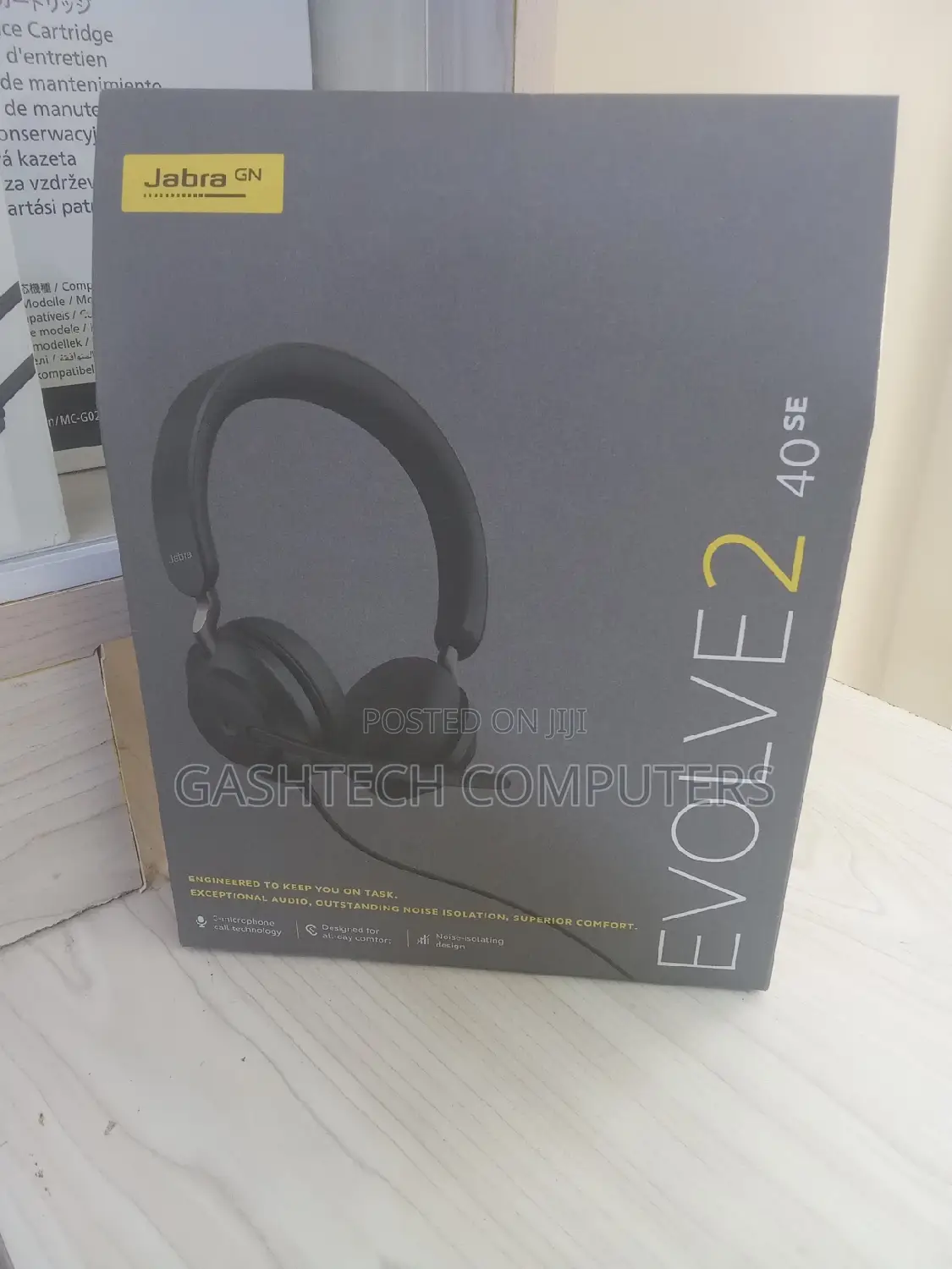 Jabra Evolve2 40 Stereo Wired on-Ear // Headset Black Usb-C