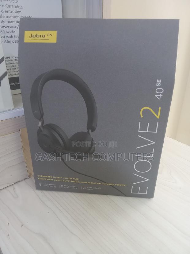 Jabra Evolve2 40 Stereo Wired on-Ear // Headset Black Usb-C - thumbnail 2