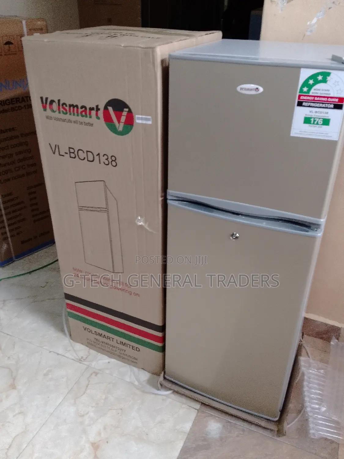 Volsmart 3 Star Rating 138l Double Door Refrigerator