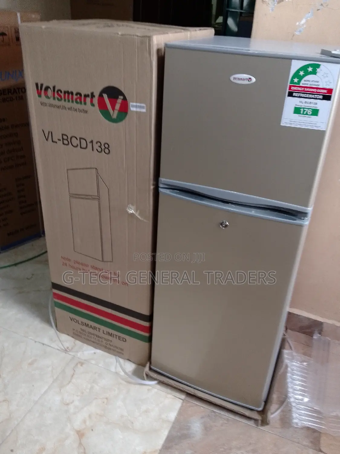 Fridge!Fridge! Volsmart Double Door Direct Cool Fridge 138l