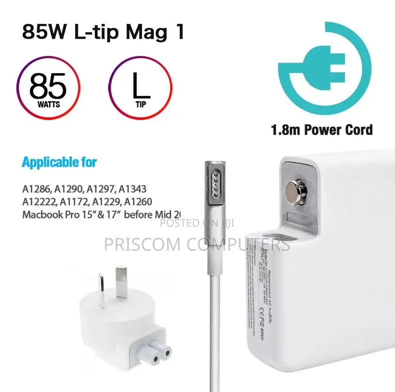 Macbook Pro 15" 17" 2010 2011 2012 85W Magsafe Power Adapter