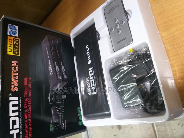 4kx2k Hdmi Switch With Power Adapter and Remote - main view