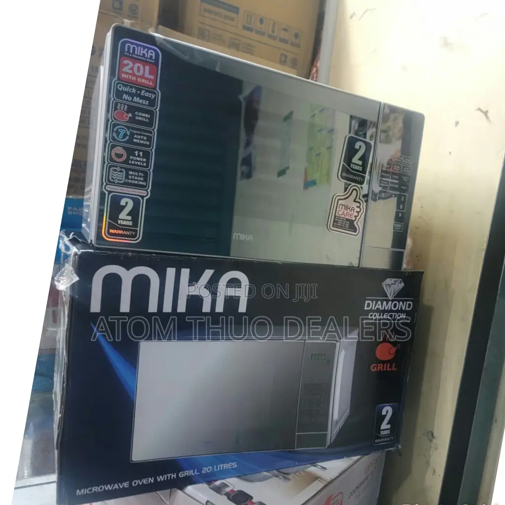 20L Mika Digital Microwave Oven With Grill -Silver