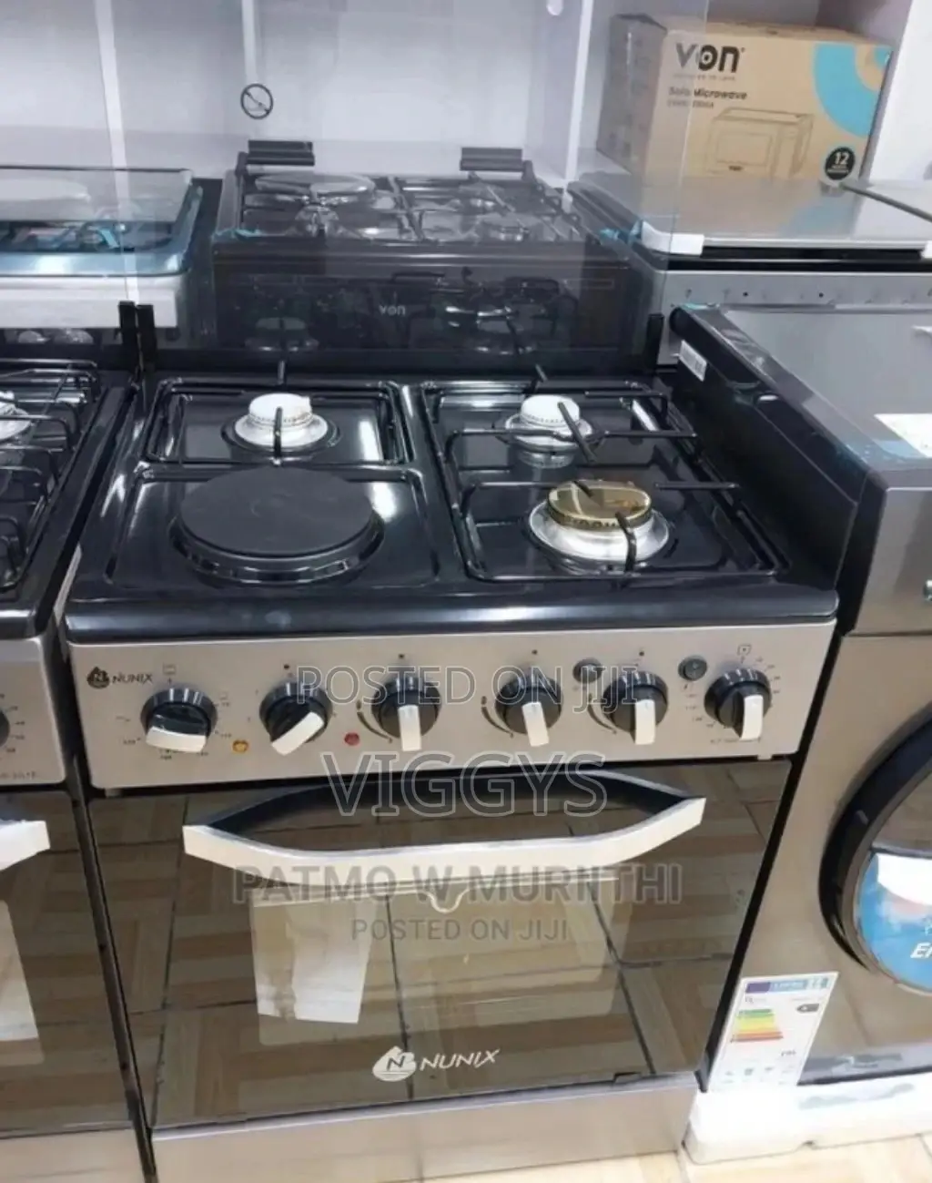 Standing Cooker 3 Gas 1 Electric Plate