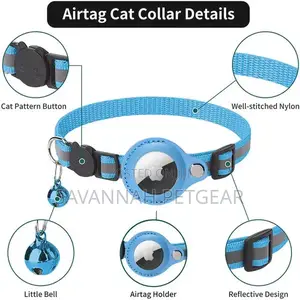 Catluna Breakaway Airtag Cat Collar for Tracking