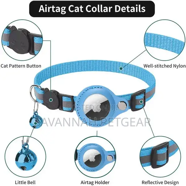 Catluna Breakaway Airtag Cat Collar for Tracking