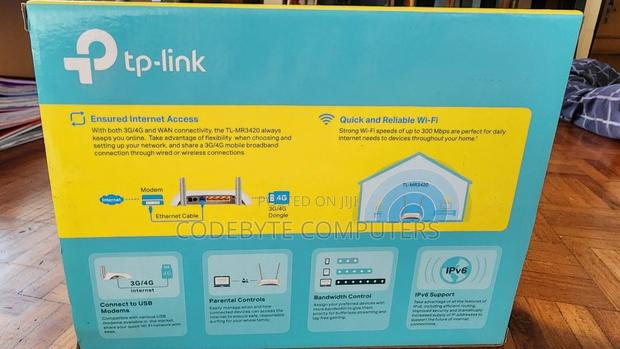 Mr3420 Tplink Wireless Router 300mbps Mr3420 - thumbnail 3