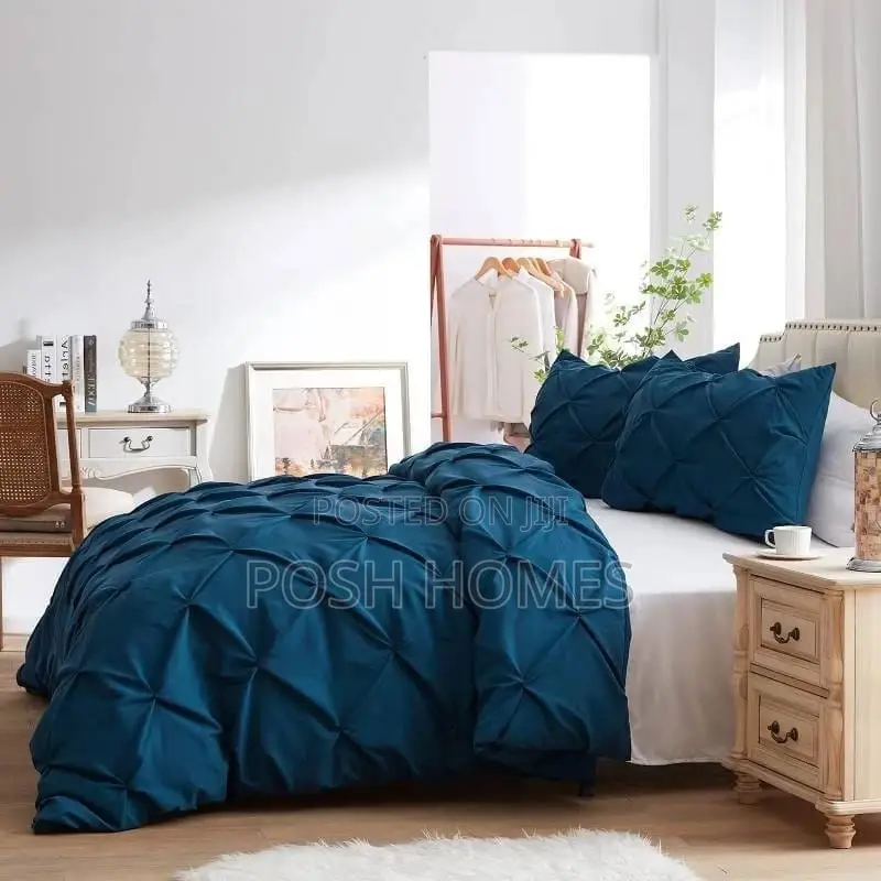 Pinch Pleat Cross Pintuck Duvet Covers Set