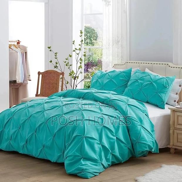 Pinch Pleat Pintuck Duvet Cover Set