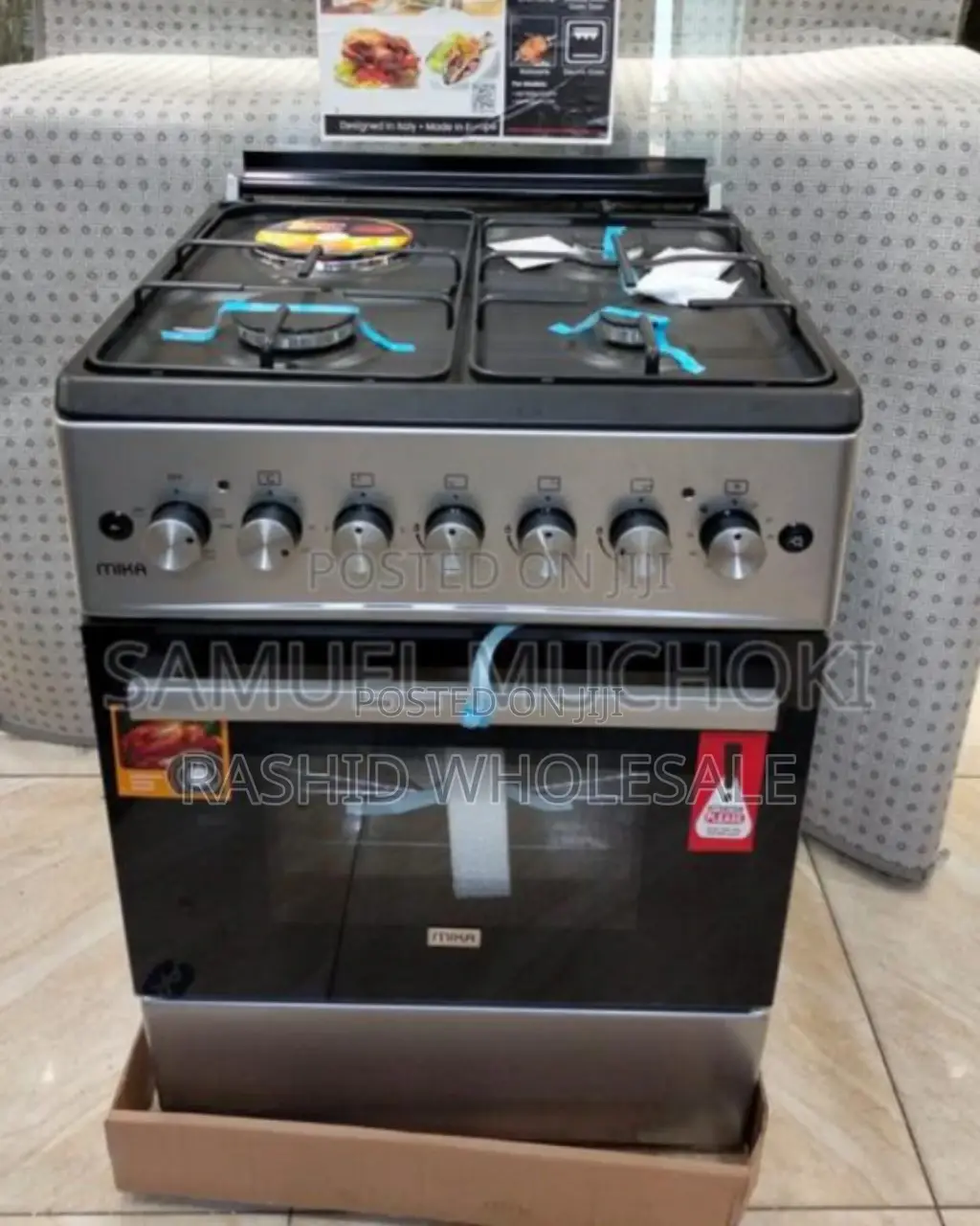 Mika 50*55 3gas Electric Plate Ànd Oven. Brand New