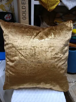 Brown Gold Detail Pillow Cover