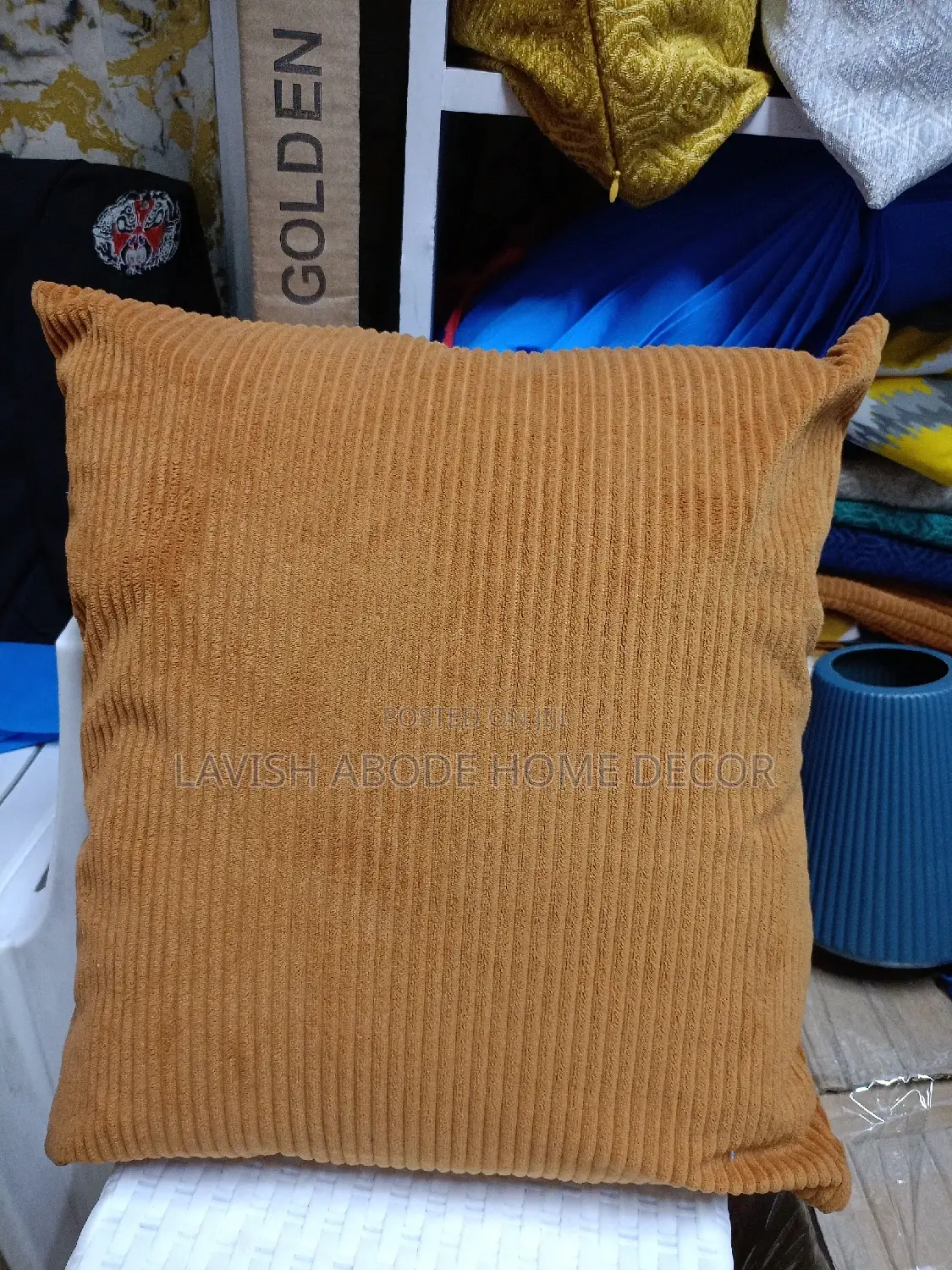 Burnt Orange Cowdrey Throw Pillow Cover