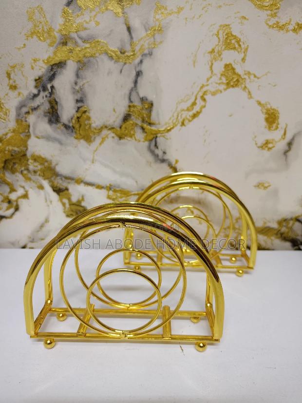 Metallic Gold Serviette Holder for Decor