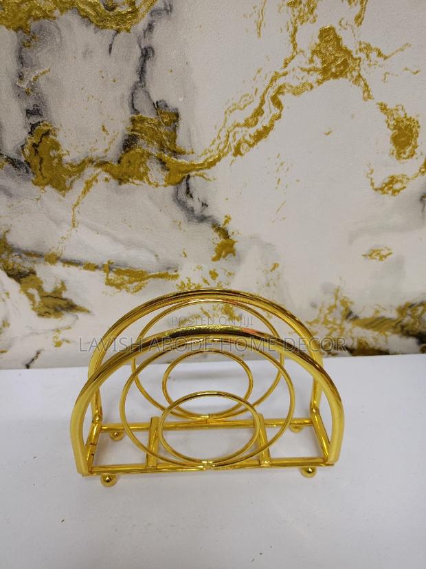 Metallic Gold Serviette Holder for Decor - thumbnail 2