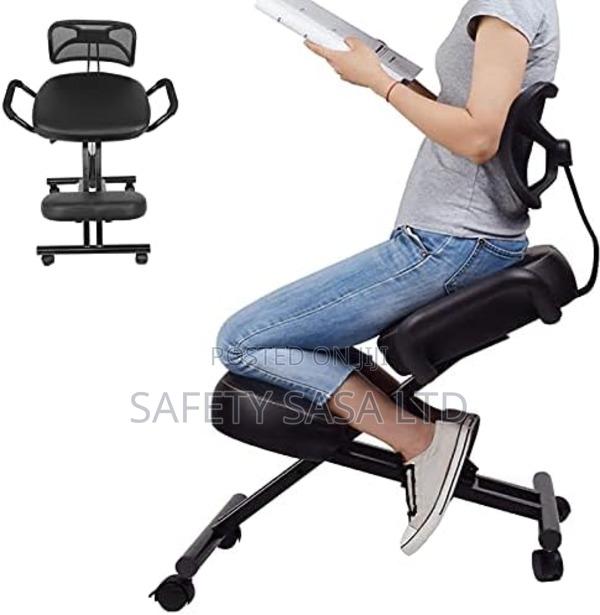Ergonomic Kneeling Chair With Back Support - thumbnail 2