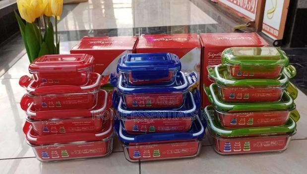 High Borosilicate 4pcs Glass Storage Bowl With Lid