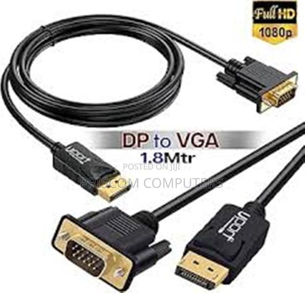 1080P 720P Displayport to VGA Cable, 6ft DP to VGA Converter