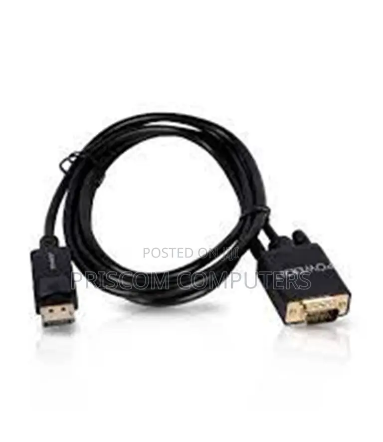 1080P 720P Displayport to VGA Cable, 6ft DP to VGA Converter