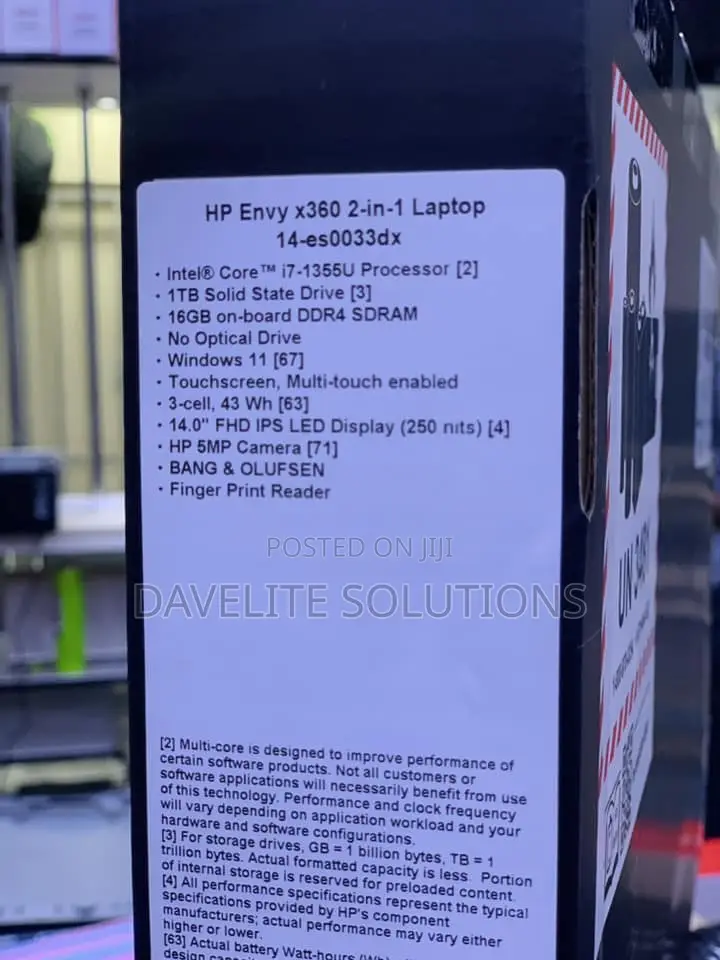 New Laptop HP Envy 14 1GB Intel Core I7 SSD 1T